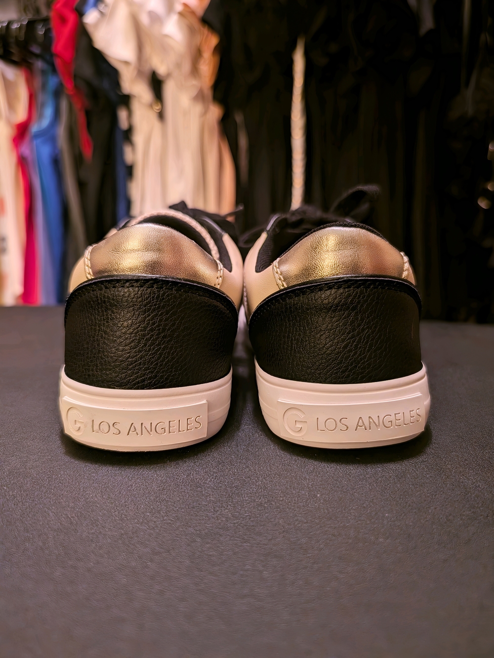 Guess Women's Black and Cream Low-Top Sneakers - Picture 8 of 8